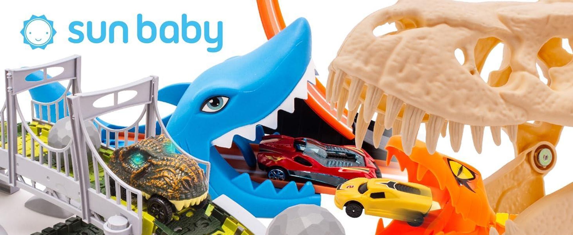 Pista auto dinosauri pista pista dino park pista set con auto pista magica auto pista giocattolo auto bambini giocattolo 86 parti Sun Baby