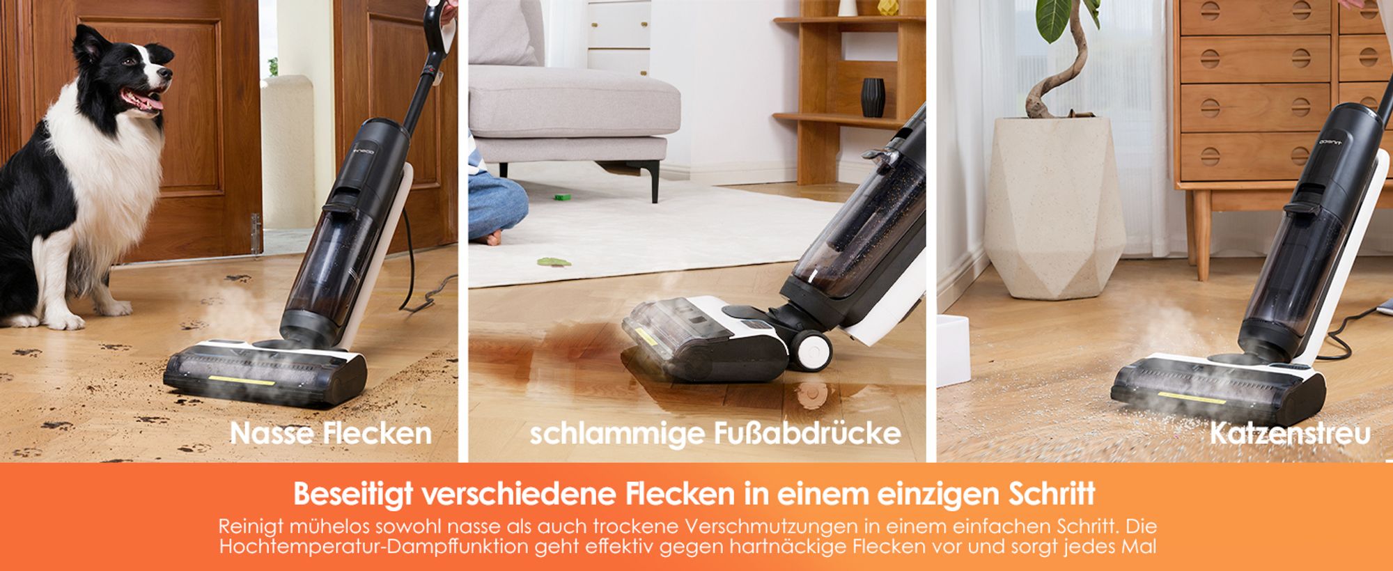 Kraftvoller Dampf für die Tiefenreinigung