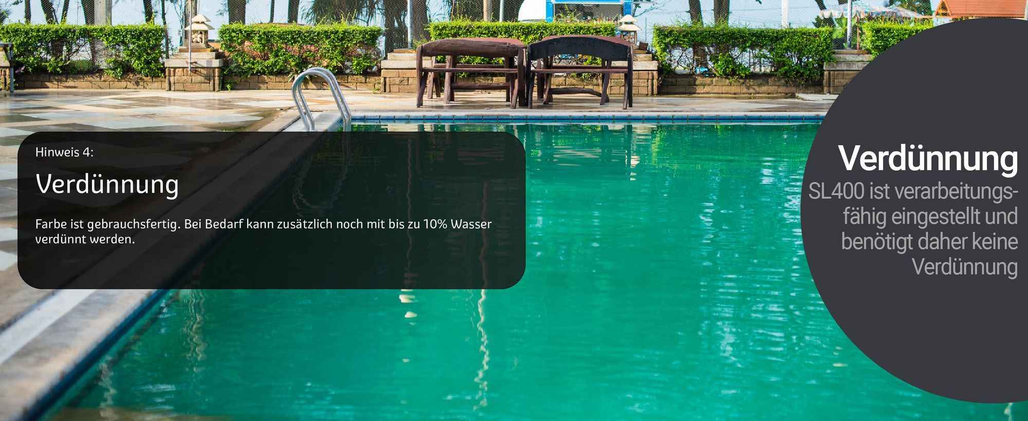 SL400 Schwimmbadfarbe Verdünnung