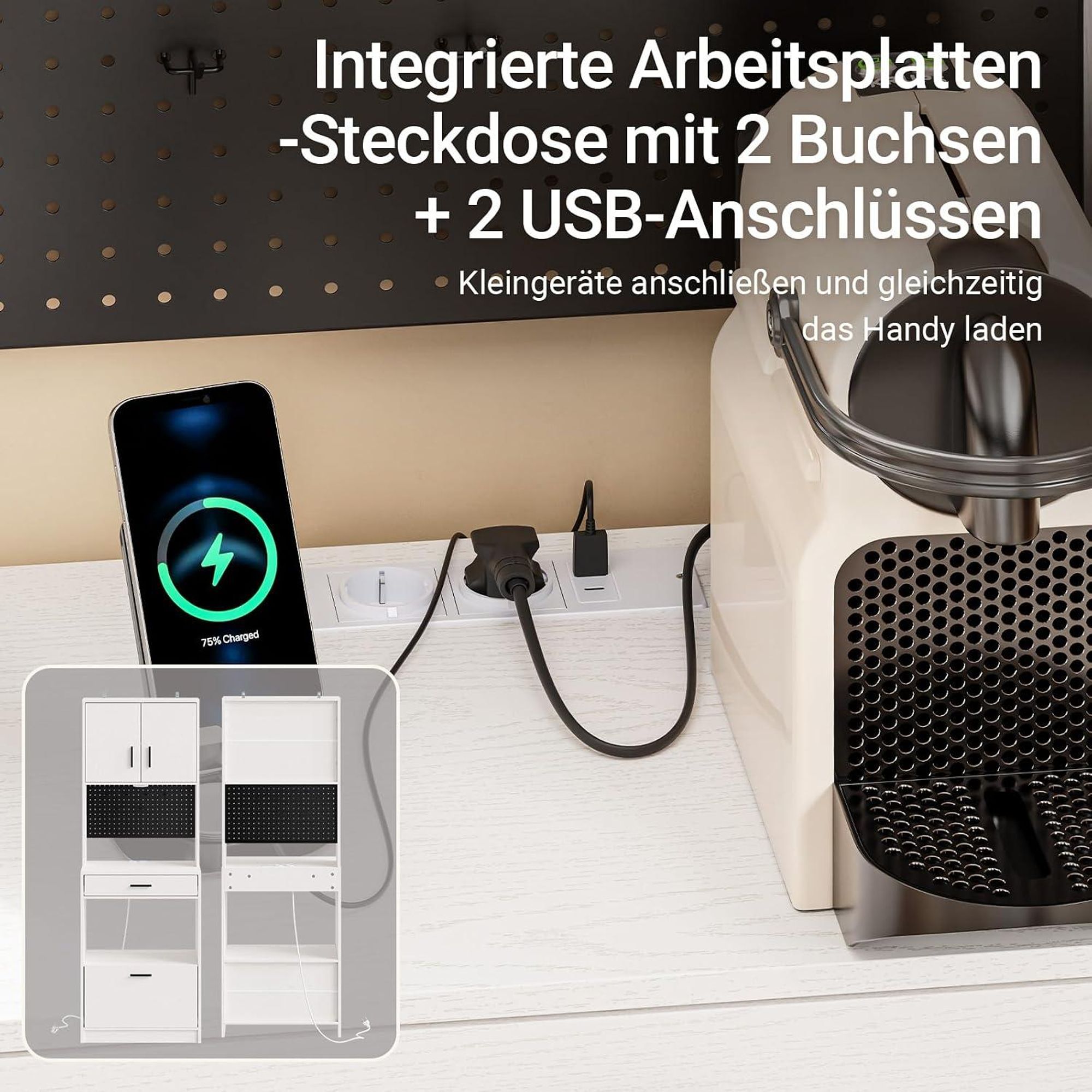 SoBuy Schmale Kommode Aufbewahrungsmöbel mit Türen Weiß Skandinavisch FSB98-E-WG