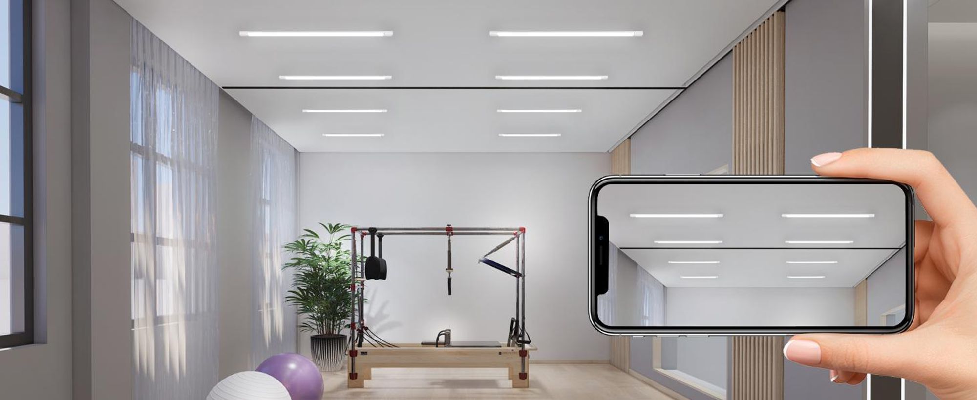 ZMH LED Deckenleuchte 120CM Deckenlampe 36W Werkstattlampe Kellerlampe Flach Neutralweiß 4000K Küchenlampe Energiesparen Röhre Abstrahlwinkel
