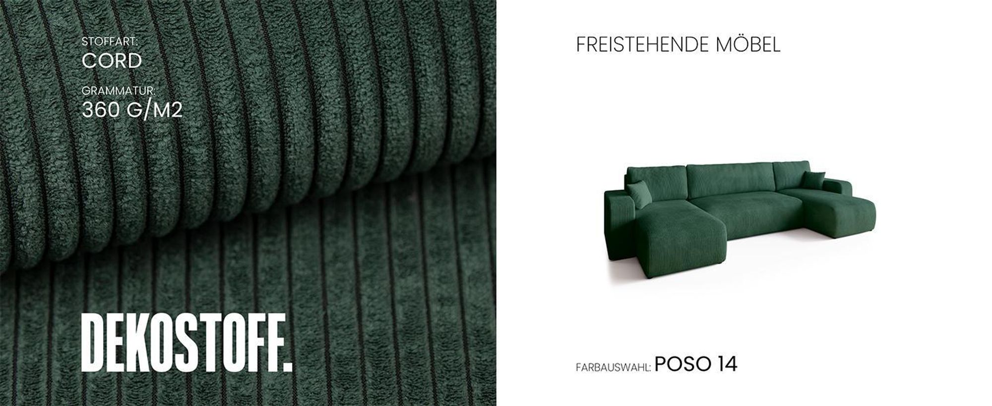 BroMARKT Ecksofa PUMI Schlaffunktion Bettkasten U-Form 125x268 cm Hellgrau