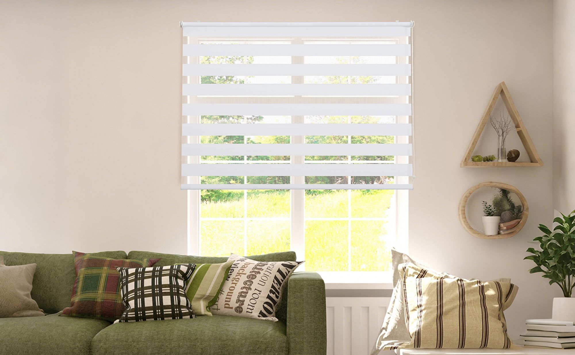 Doppelrollo 110x210cm Weiß Duo Rollo Klemmfix ohne Bohren Jalousie Rollos für Fenster und Tür