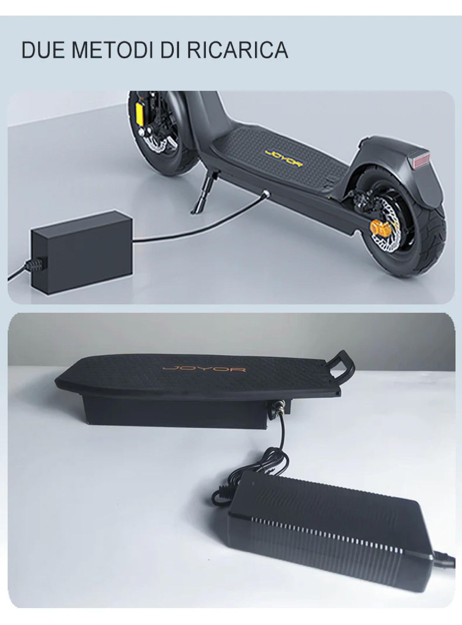 JOYOR C10E Pieghevole  ABE Monopattino Elettrico - 48V10.4AH Batteria Pneumatici da 10 Pollici - Nero