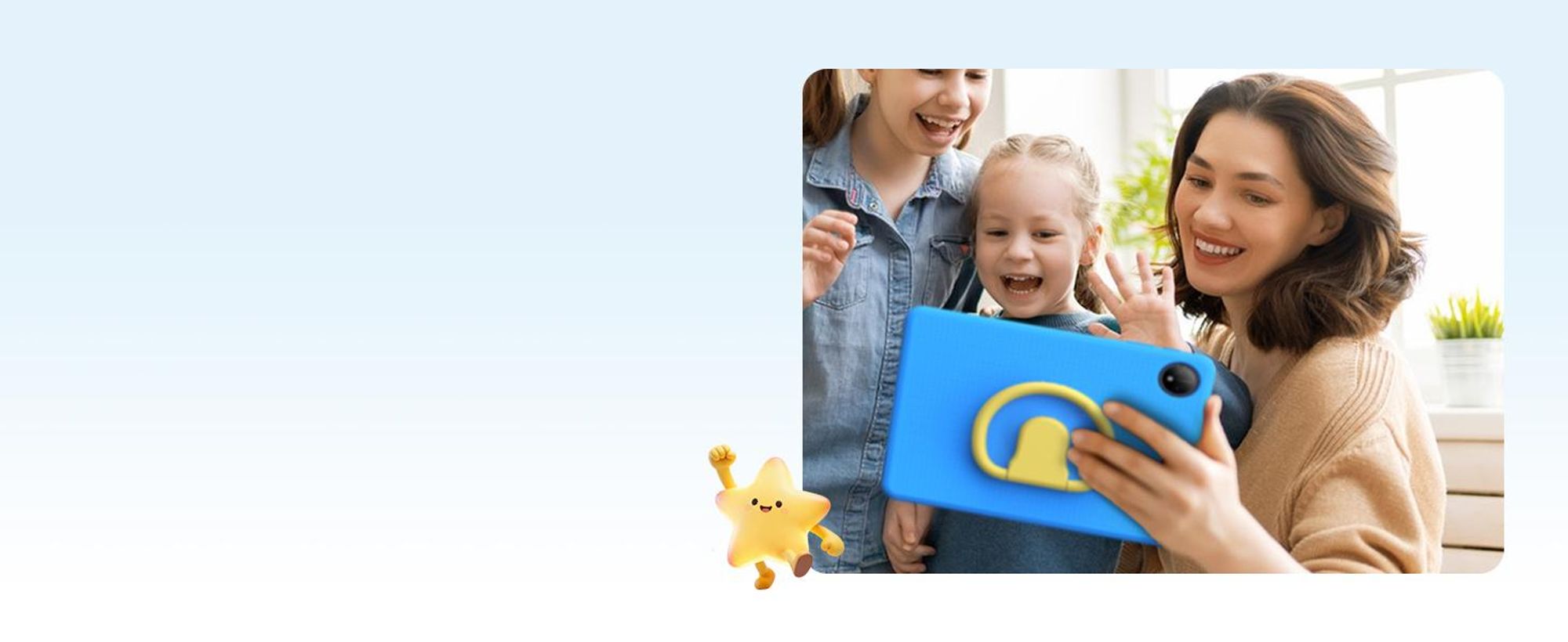 POCKAM P10 kinder tablet, 10,1 inch, met Gemini AI, Android 16, 32 (6+26) GB RAM + 64 GB ROM/TF 2TB, 7000mAh, WiFi tablet voor kinderen, met kindvriendelijke hoes en stylus