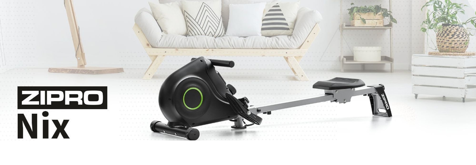 Zipro Rudergerät Nix – Klappbare Rudermaschine für Zuhause Leises Magnet-Widerstandssystem Kompakt & App Kompatibel FitShow – Ideal für Einsteiger