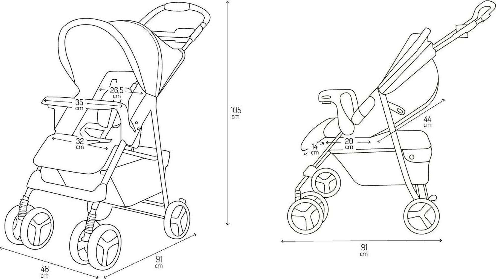 MoMi ISLA – Ultraleichter Baby Kompaktbuggy ab Geburt, verstellbar mit Sonnenverdeck, inkl. Organizer, Fußsack & Tasche, ideal für Reisen – Grün