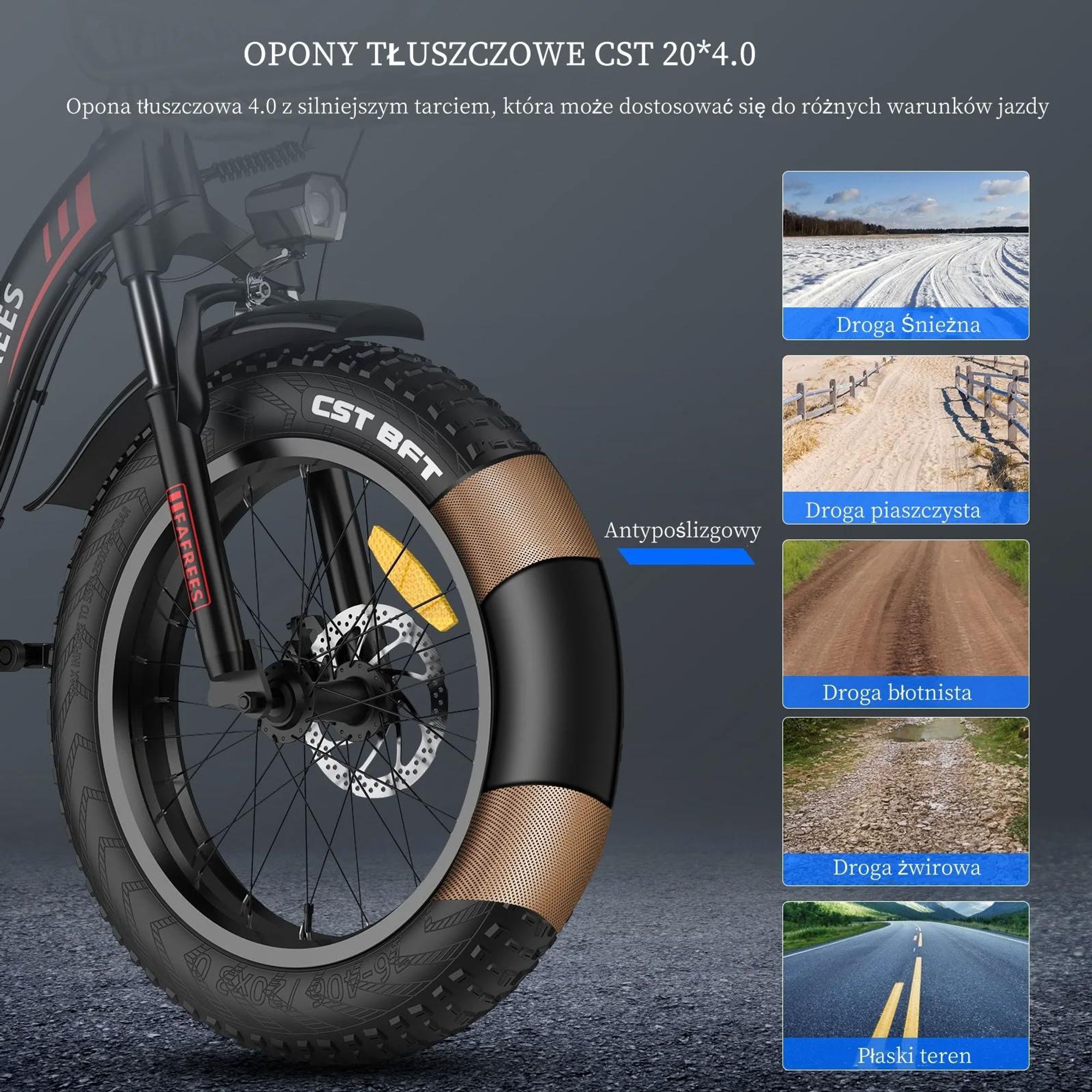 Electric Bike FAFREES F20 Max - Bateria 48V30AH Opona 20" Hamulec tarczowy mechaniczny - Czarny