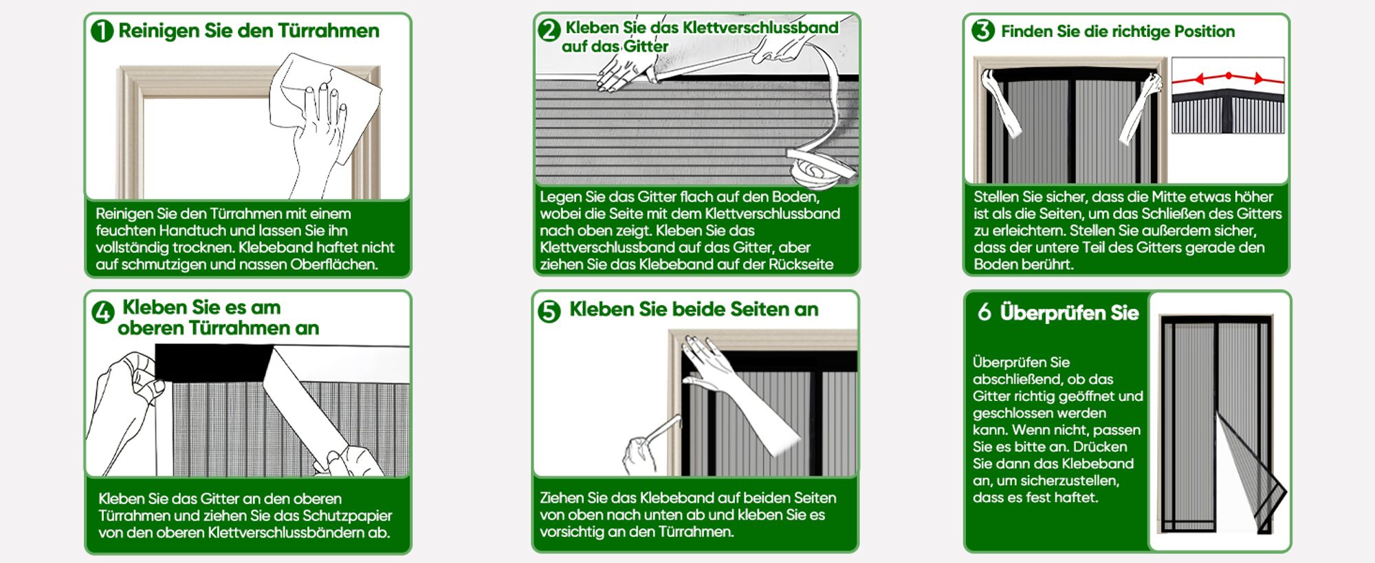 Sekey 100x220 cm Fliegengitter Tür Magnetvorhang zum Insektenschutz (zuschneidbar in Höhe und Breite), Fliegengitter Balkontür, Terrassentür Schwarz