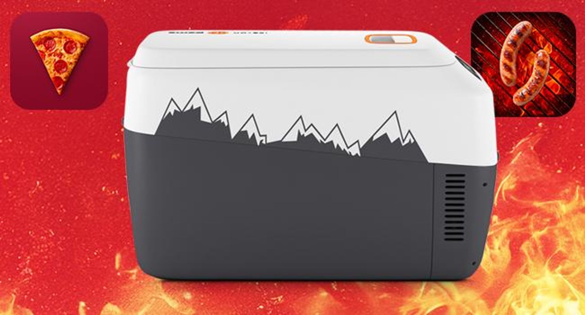 PEME Ice-on 30L Elektrische Kühlbox Auto 12V 230V - Autokühlschrank Camping Kühlbox mit Strom Kühl- & Heizfunktion USB Leise Mobiler Kühlschrank