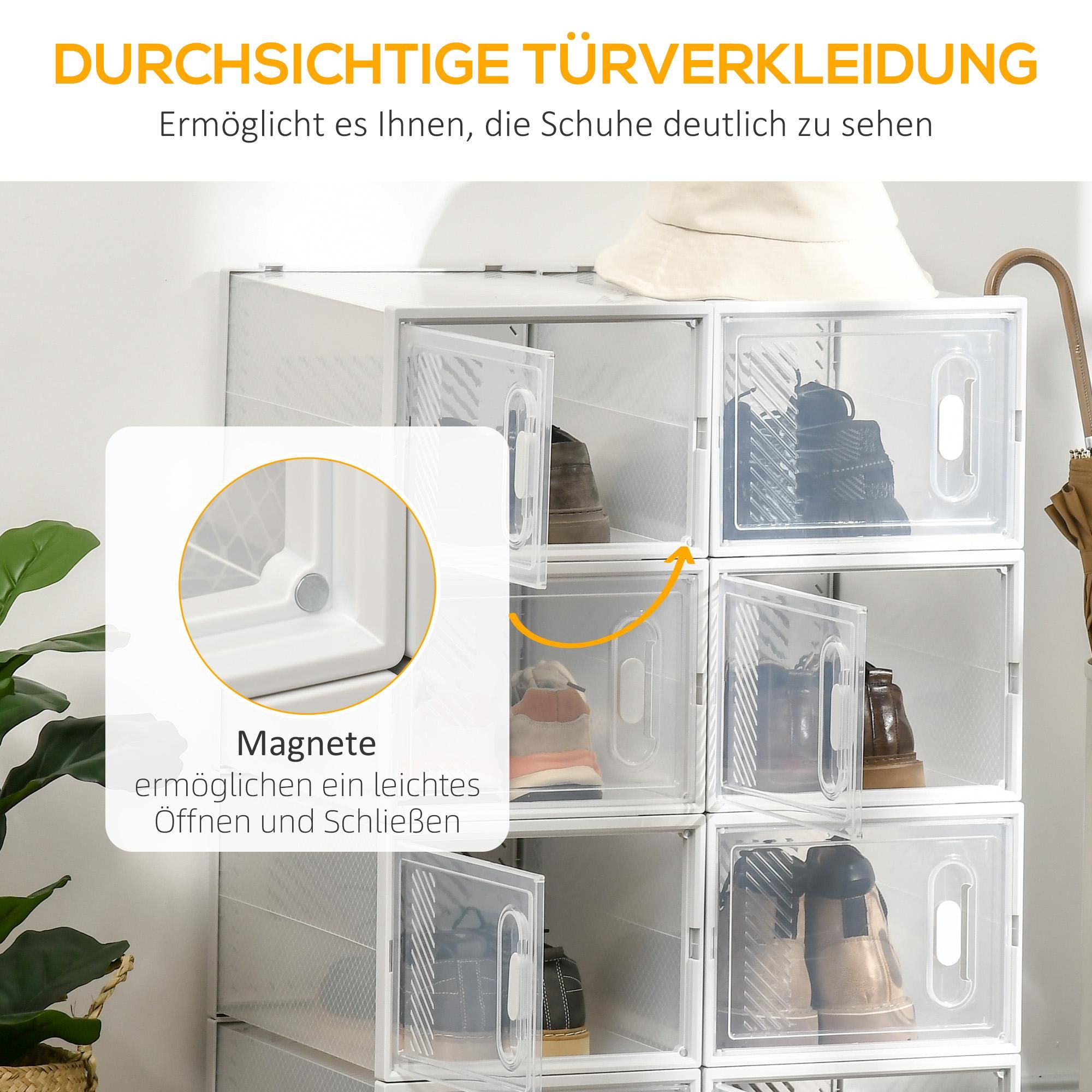 Kunststoff magnetisch stapelbare Schuhkiste