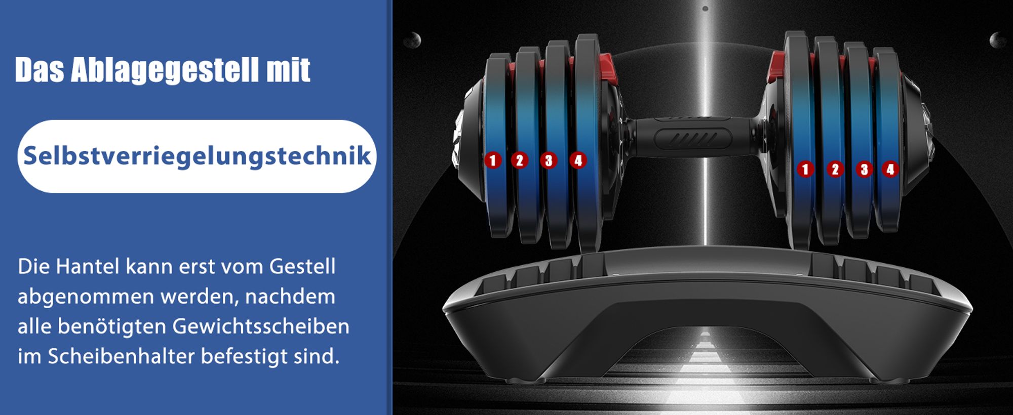 DH FitLife 1 x 18kg (1 Stück) verstellbare Hanteln 1,5 bis 18 KG mit 12 Gewichtsstufen, Kurzhanteln Hanteln Set mit Hantelscheiben, Hanteln Kurzhanteln verstellbar