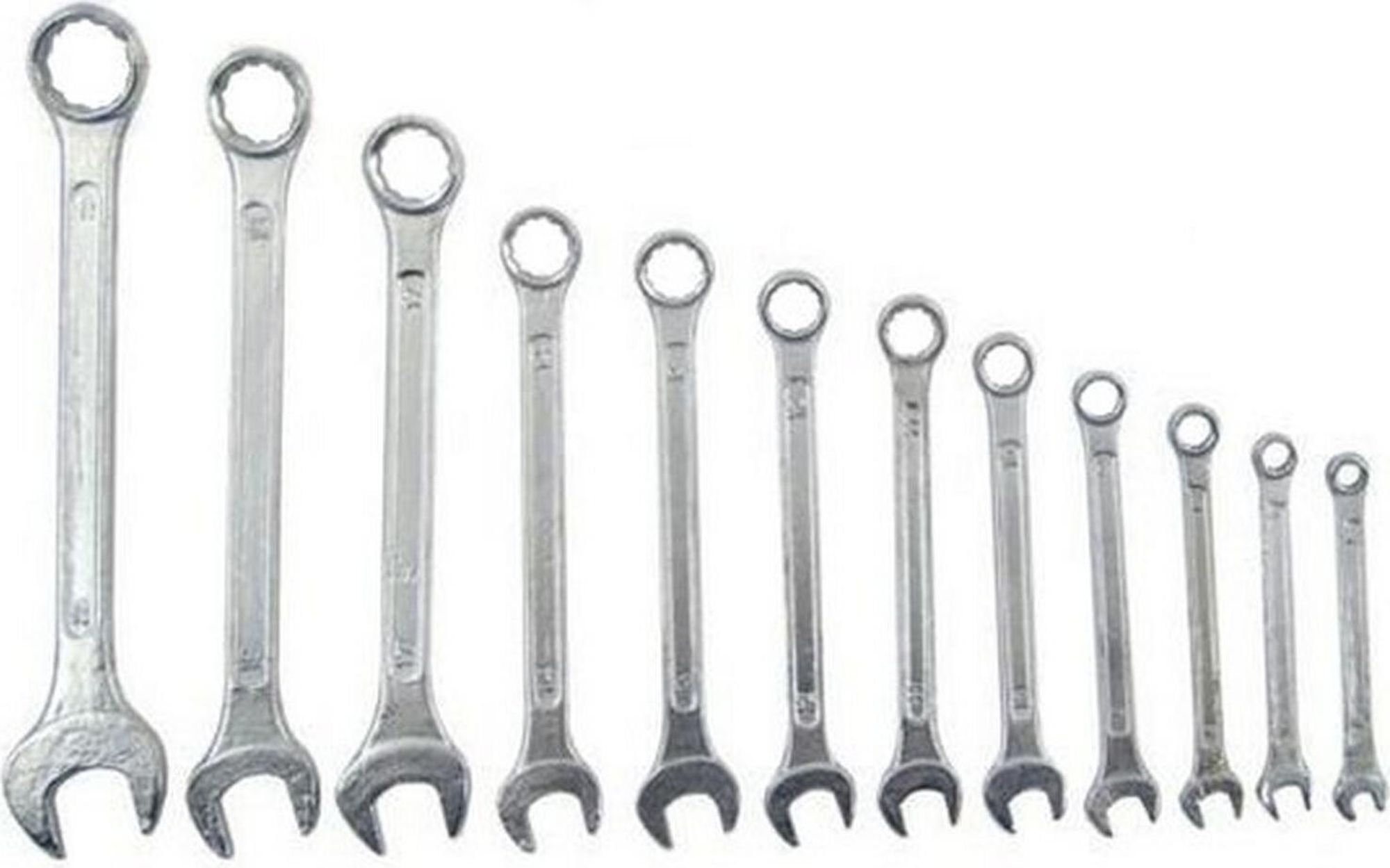 GEKO | Ringschlüssel Satz, 6-22mm, 12tlg, Gabelringschlüssel, Ring-Maulschlüssel Set, Werkzeughalter inklusive