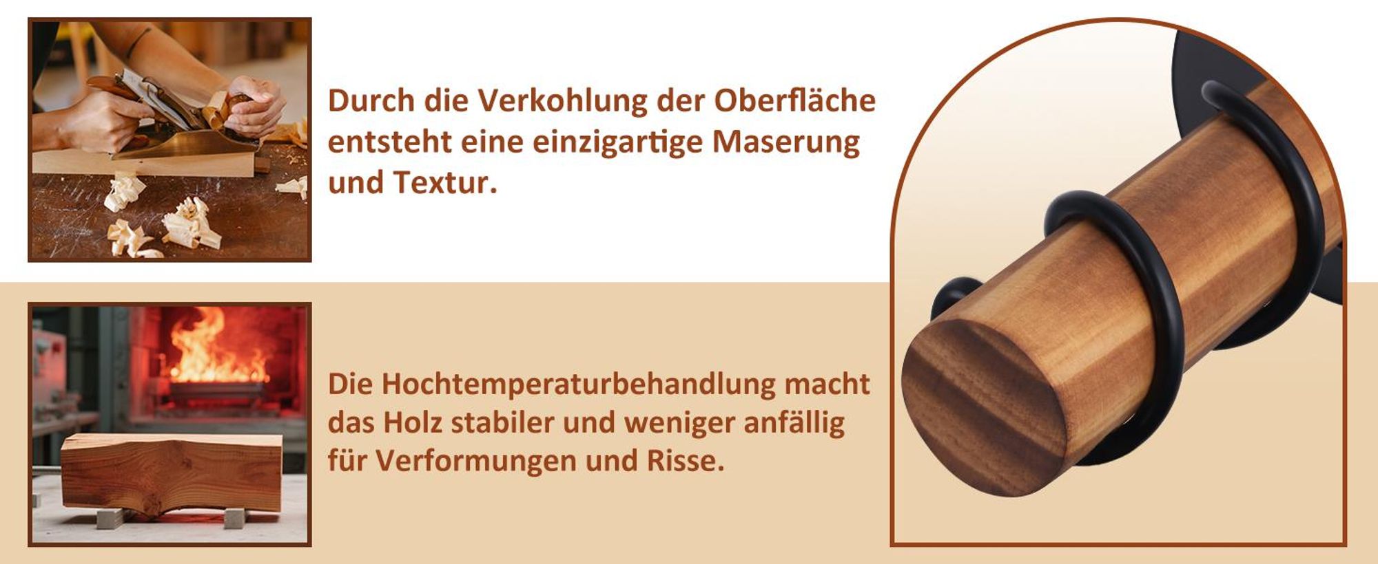 ZMH Wandleuchte Schwarz Vintage Wandlampe Holz mit Schalter Wandbeleuchtung im industrial E27 Wandstrahler Metall Retro Bettlampe Ohne Leuchtmittel