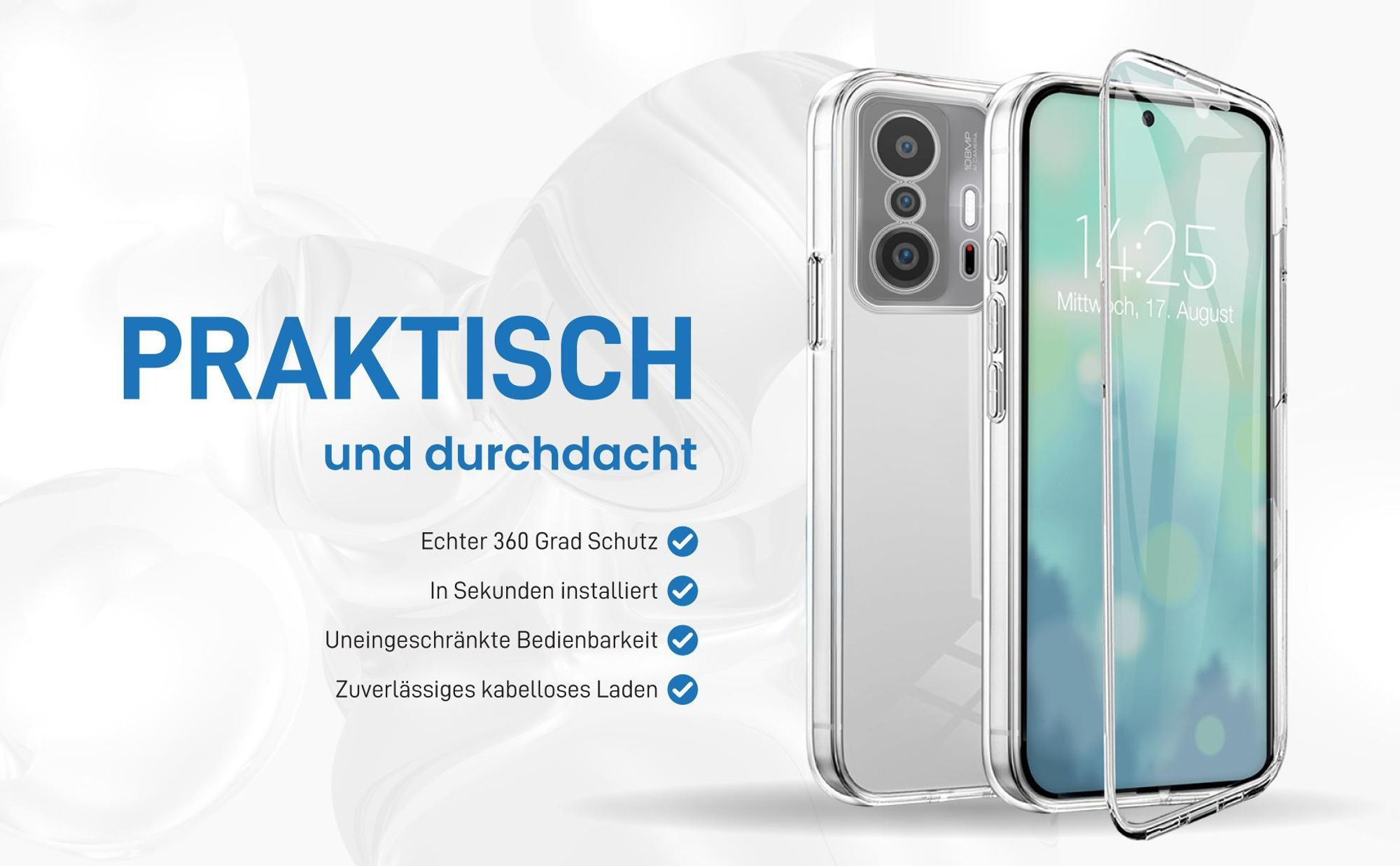 Rundum Schutz Hülle für Xiaomi Mi 11T Pro mit Touchsensibilität
