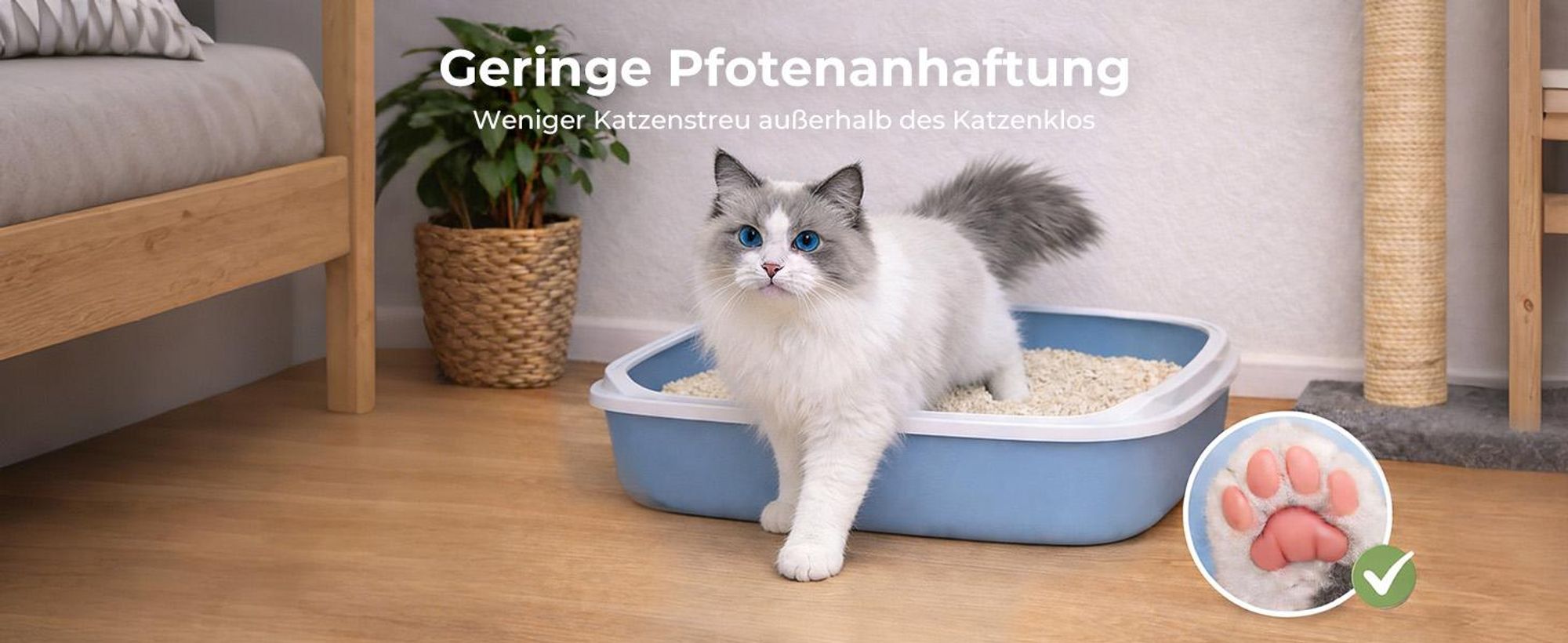 TOPMEOW Tofu Katzenstreu 4 x 10 Liter – 100% pflanzlich, extrem saugstark, 3S schnell klumpend, sanft zu Katzenpfoten & leicht zu reinigen