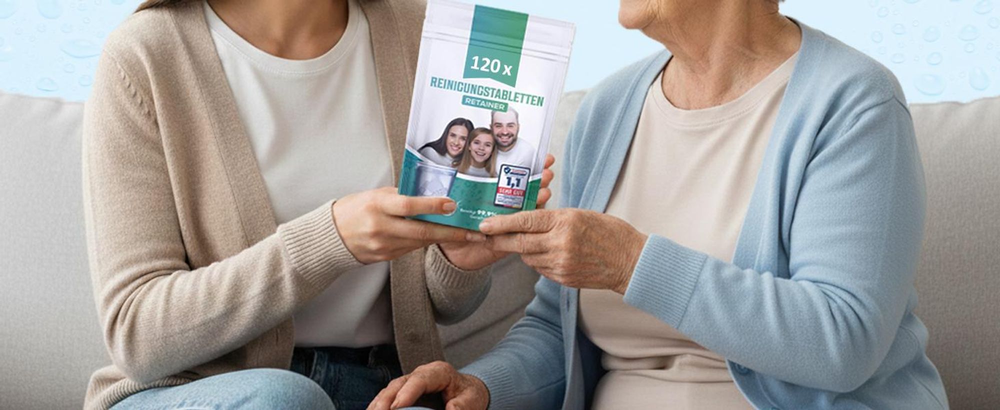 Perfekt-Schlafen24® Retainer Reinigungstabletten - 120x Reinigungstabletten Zahnschiene Reinigung |Fleckenfrei Zahnschutz Und Gebissreiniger Tabs