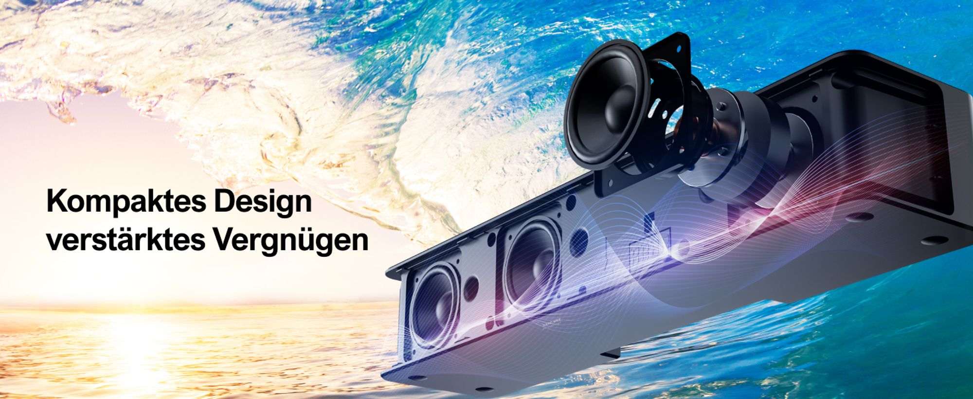 ULTIMEA 5.1 Soundbar mit Dolby Atmos, 3D Surround Sound System mit Subwoofer, 2 Rear-Lautsprechern, Soundbar Bluetooth 5.3 mit Einstellbarem Bass