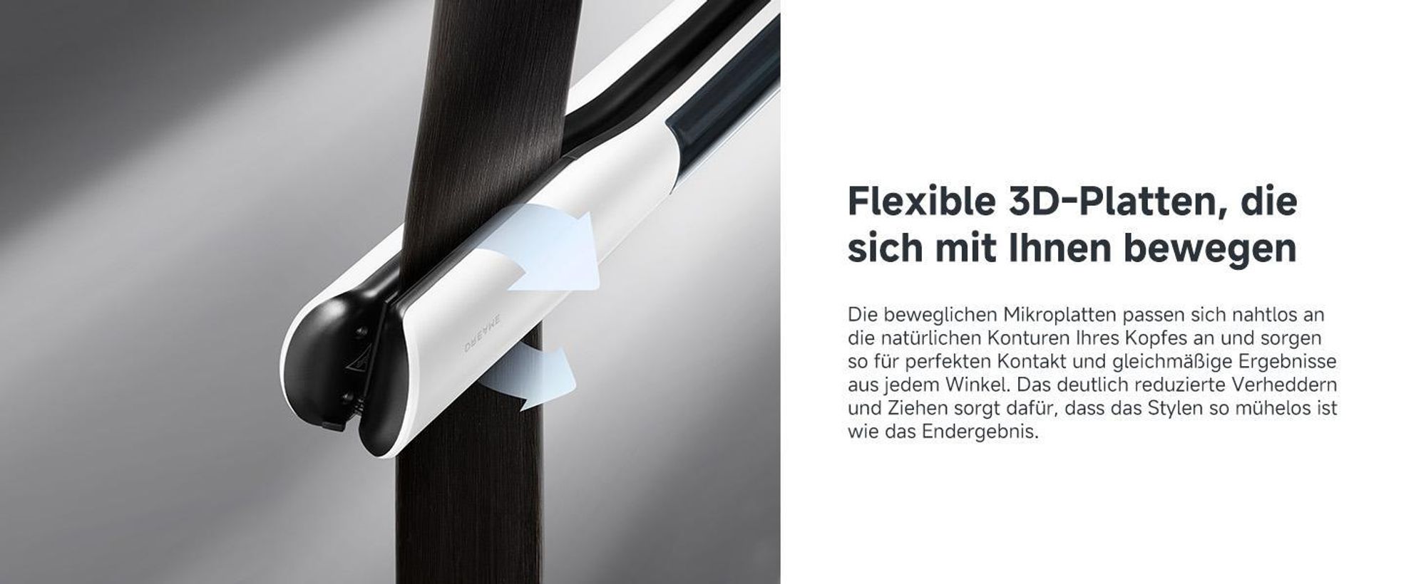 Dreame AuraSteam Frisur Haarglätter,glatte&lockige,Heizplatte,flexible 3D-Platte,zweireihige Dampffunktion,abnehmbarer Wassertank,5 Temperaturstufen