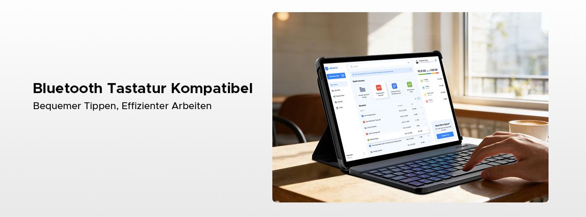 AORLYM P11 PRO 48(8+40)GB+128GB, Tablet 11 Zoll, Android 16, 8800mAh, mit Tastatur/Maus/Stift/Hülle usw, 5G WiFi, Gemini AI, 3.5mm Kopfhöreranschluss