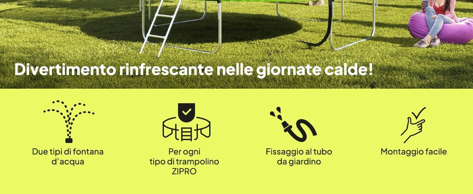 Set di irrigatori Zipro 2 in 1 per tappeti elastici