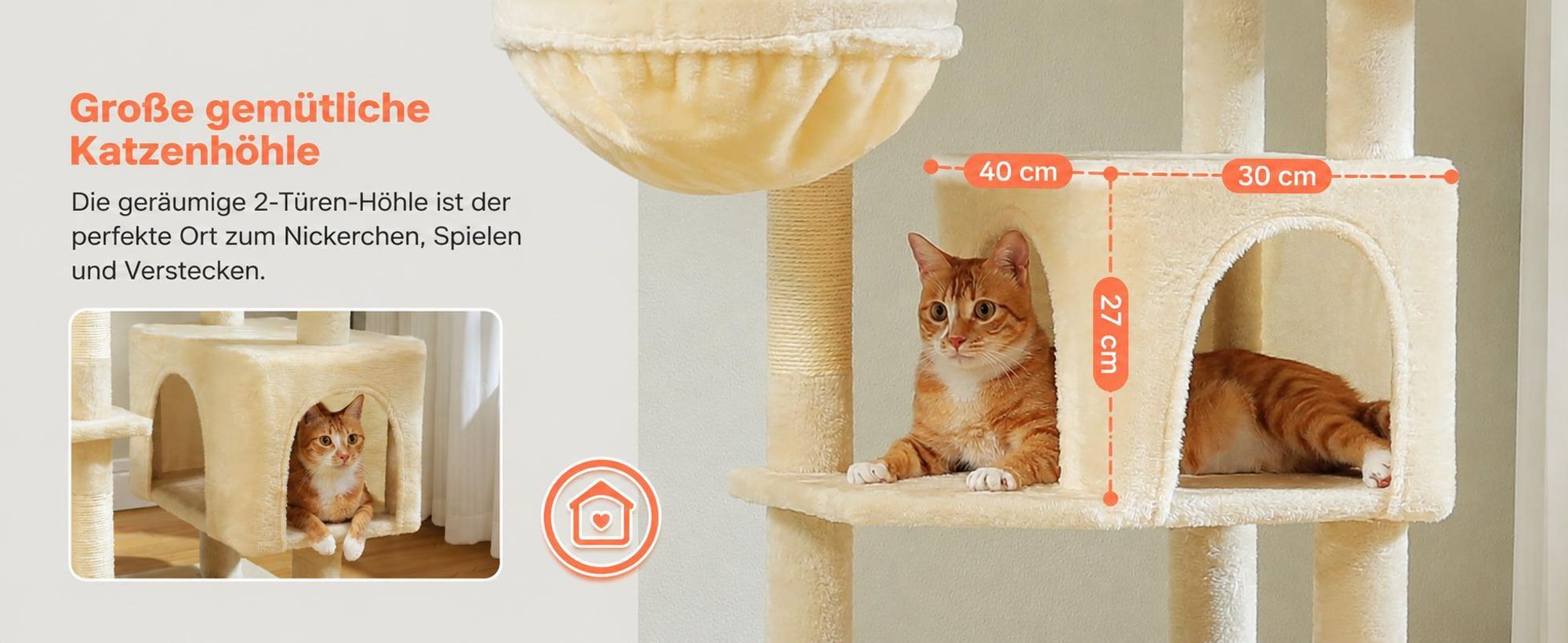 PAWZ Road großer Katzenbaum 180cm Multi-Level Katzenbaum