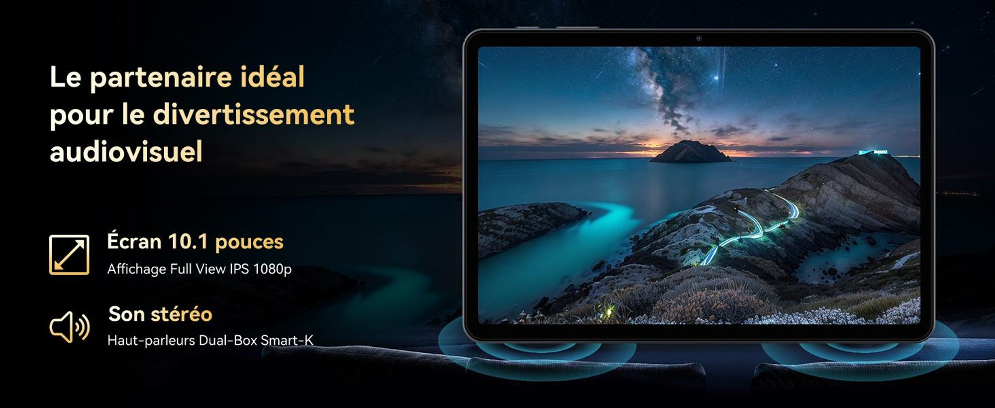 TABWEE T80 10" Android 16 – 18+128 Go, 6000 mAh. Kit complet : clavier, souris, stylet, housse, support, film. 5G WiFi, BT 5.0, Face ID, Gemini AI