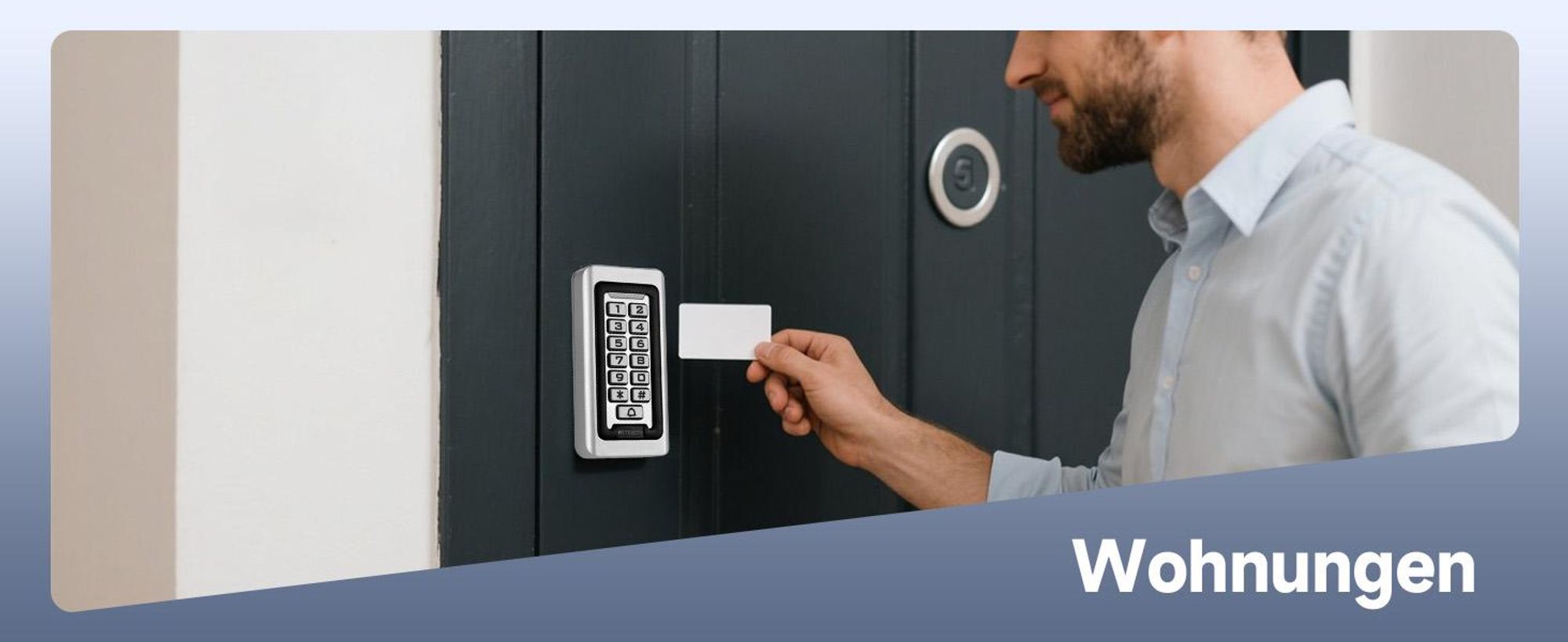 Retekess T-AC03 Codeschloss Türschloss, Codeschloss Garagentor, Wasserdichte RFID IP68, Codetaster  Garagentor, für Fabrik Warehouse Wohngebäude Bank