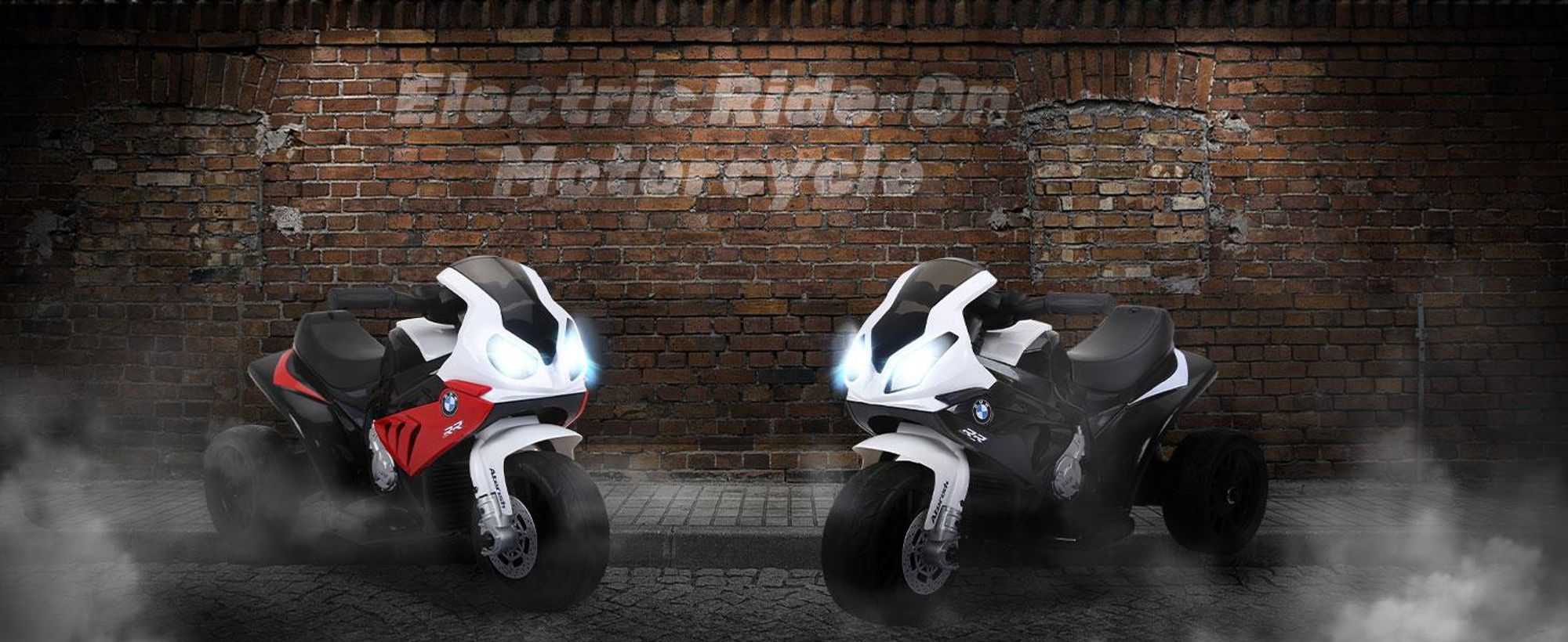HOMCOM Elektryczny motocykl dziecięcy BMW S1000RR z muzyką i reflektorami, elektryczny motocykl dziecięcy dla dzieci w wieku 18-36 miesięcy, czarny
