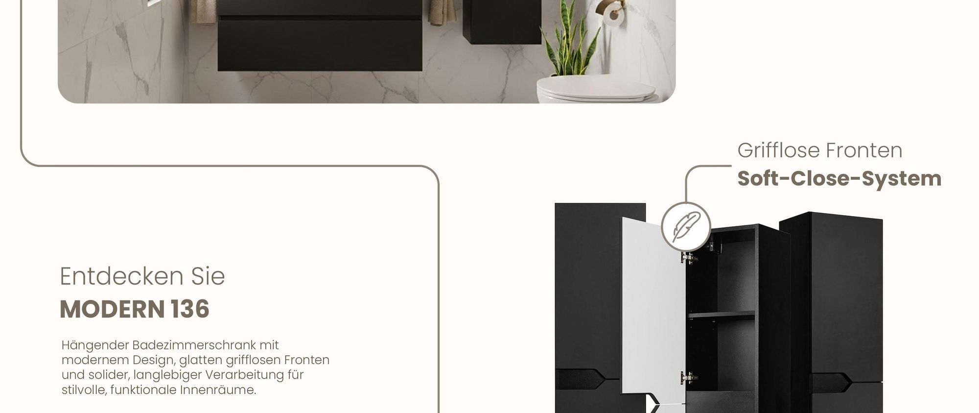 RODAN, Badmöbel, Badschrank, Badezimmermöbel, Badezimmer, MODERN, Waschbeckenunterschrank