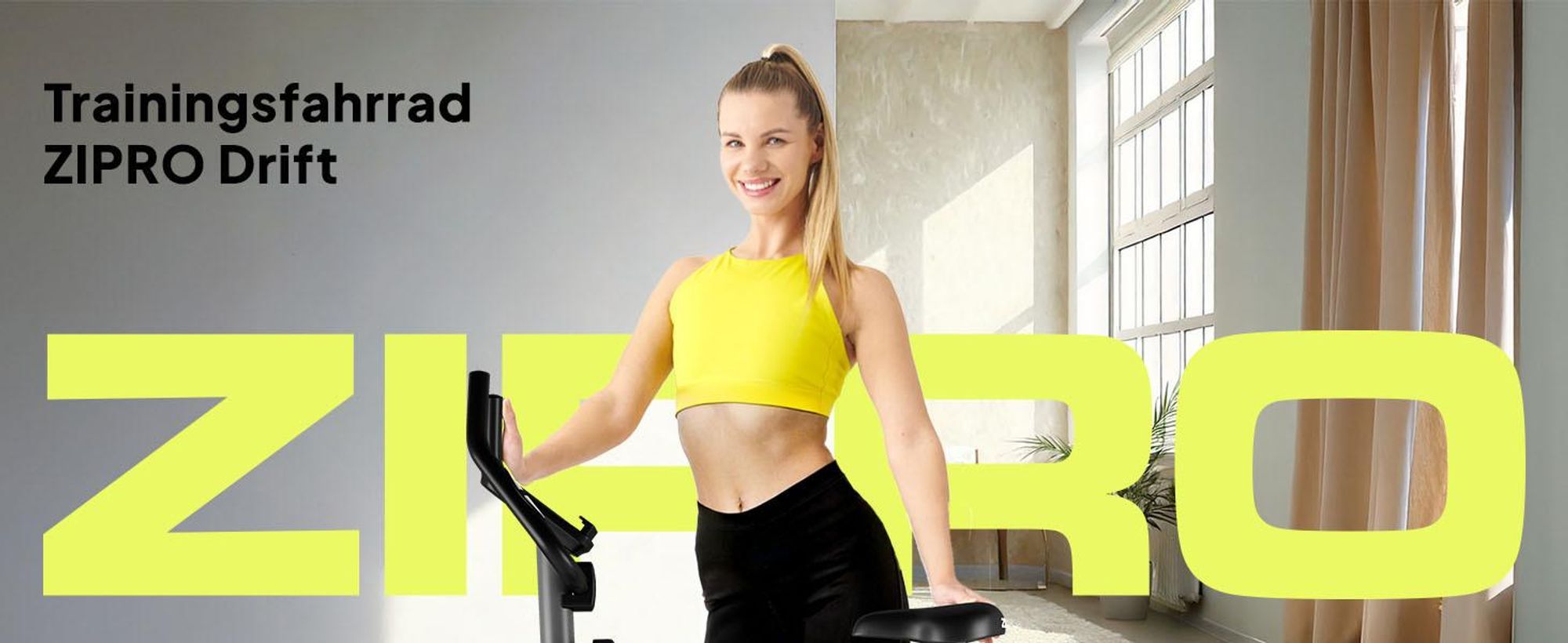 Zipro Heimtrainer Fahrrad Drift – Magnetisches Fitnessbike  mit 6kg Schwungmasse Leiser Hometrainer für Zuhause Kompakt, mit Pulsmessung  Tablethalter