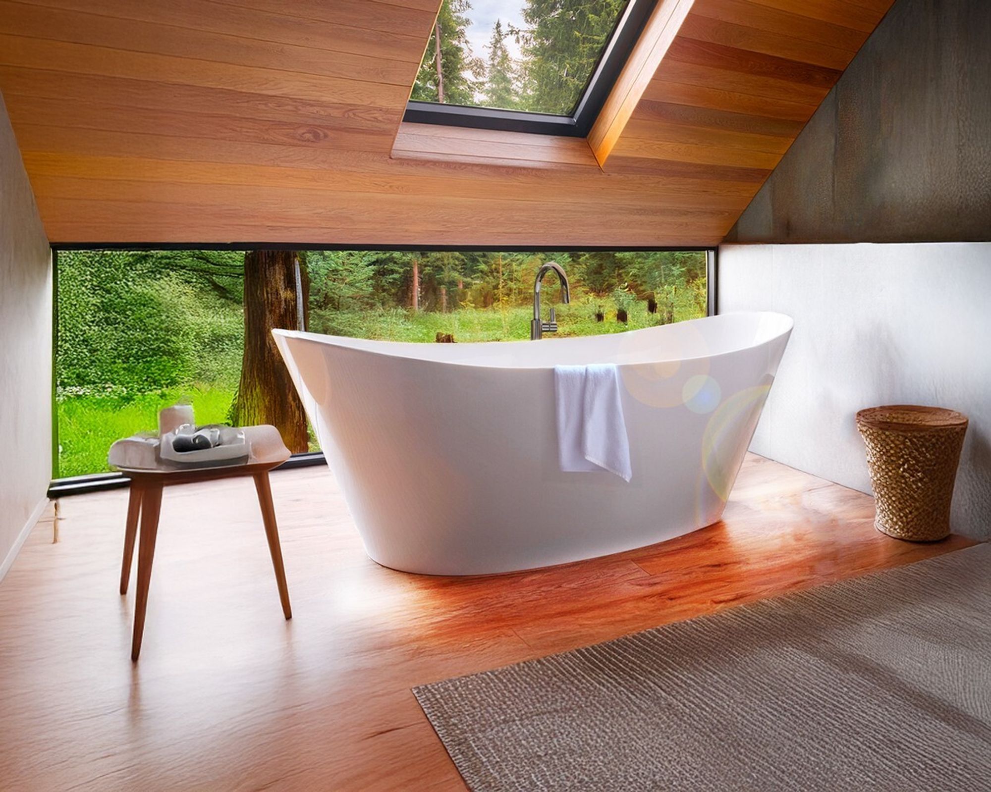 BADLAND Freistehende Badewanne 170x80 Acryl mit Ablauf VIEGA Klick-Klack GRATIS!