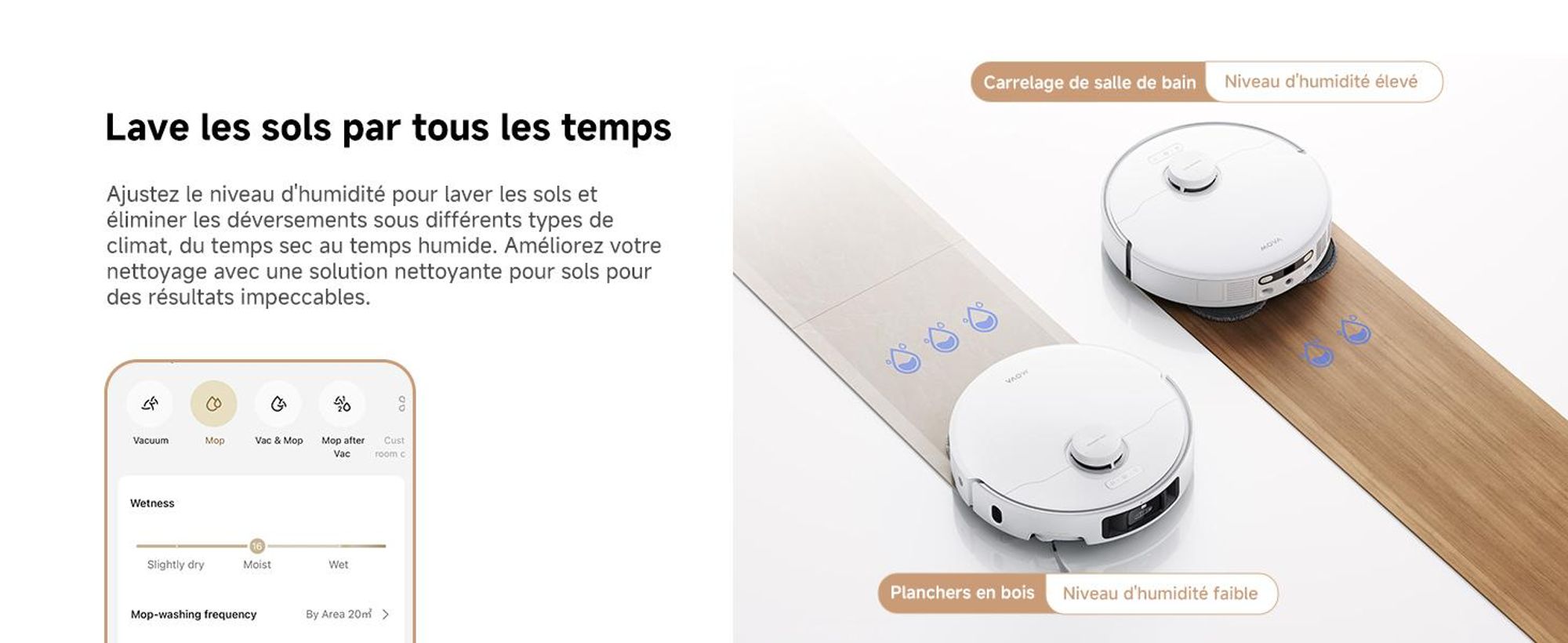 MOVA P50 Pro Ultra – Robot aspirateur et laveur, 19 000 Pa, lavage automatique des serpillières à 75 °C, vidage automatique