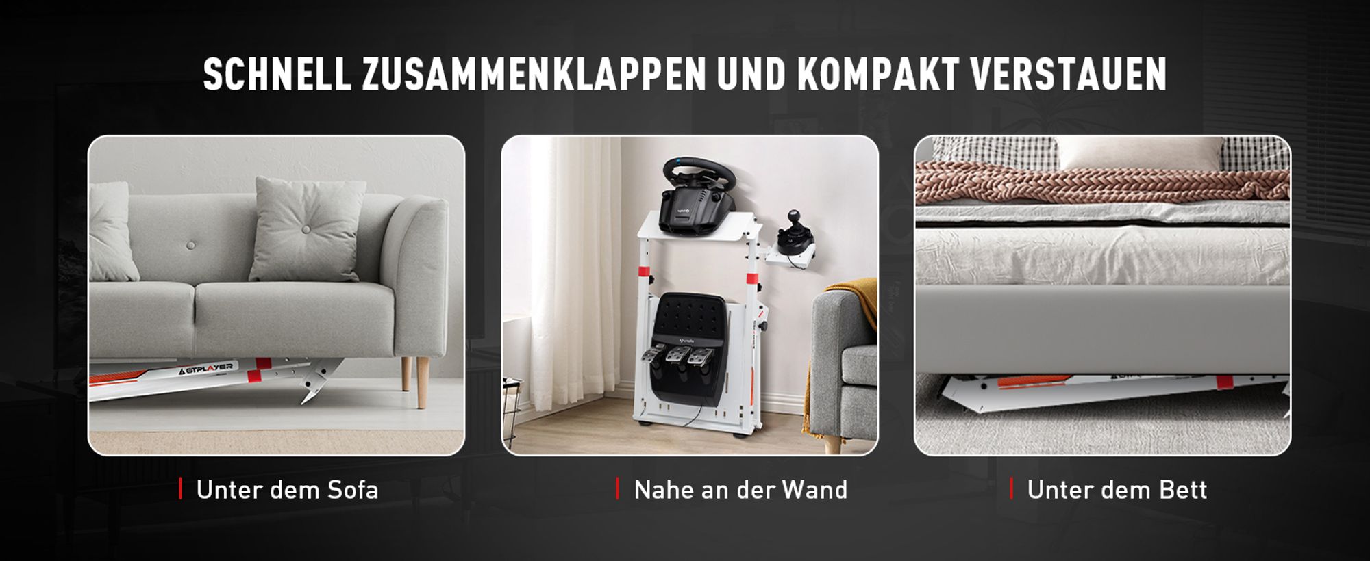 GTPLAYER Lenkradständer für Logitech Lenkrad Gaming Wheel Stand Racing Lenkradständer mit V1 V2 Schalthebelhalterung Neigungsverstellbares Gestell PS4