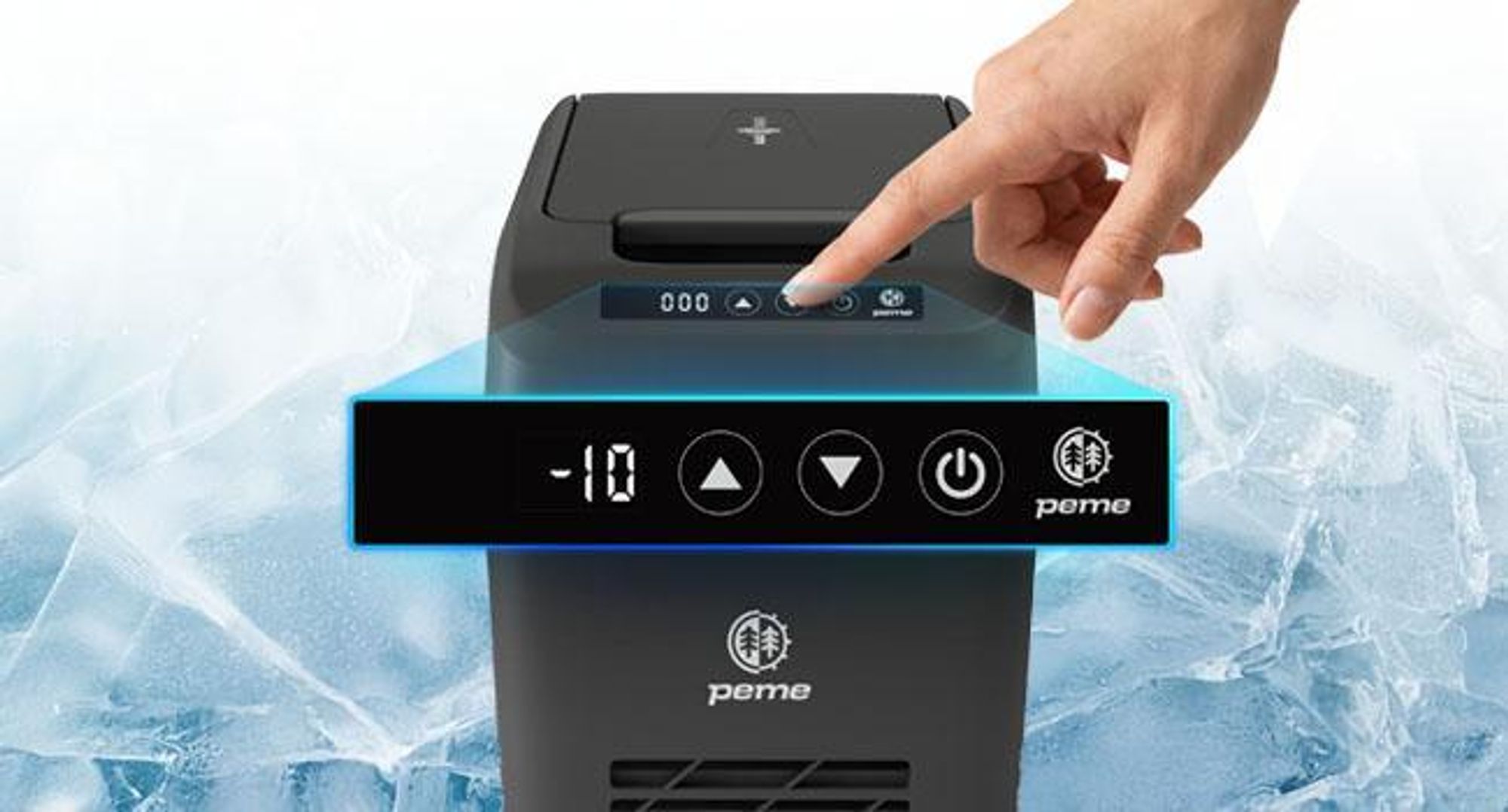 Peme Quest 14 Kompresorowa lodówka turystyczna 15 l Elektryczna lodówka samochodowa 12 V 230 V Mini lodówka i zamrażarka samochodowa do -20°C Lodówka podróżna na kemping, do ciężarówki