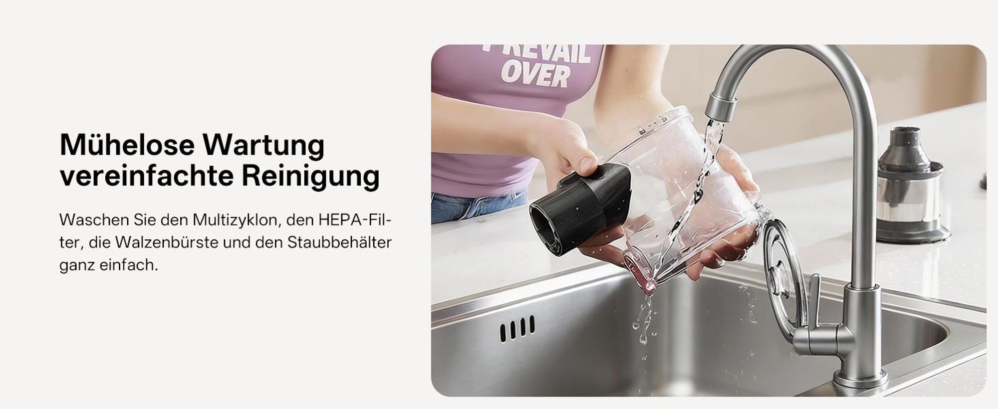 Akku-Hand-und Stielstaubsauger V10 Pro, Akkustaubsauger,45Min,50KPa, Staubsauger Kabellos, 5 in 1 Akku Staubsauger