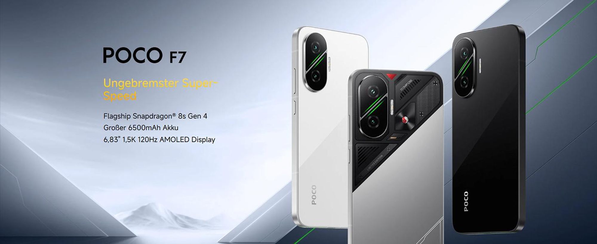 Xiaomi POCO F7 5G 12GB/256GB Silber (Cyber Silber) Dual-SIM