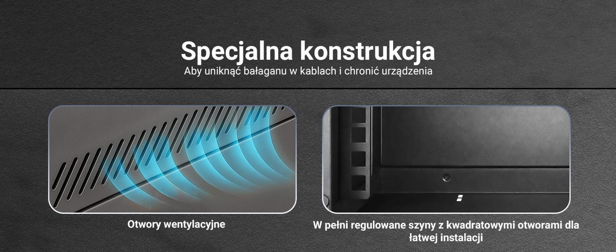 Extralink szafa rack 10" 4U wisząca 280x310 mm czarna