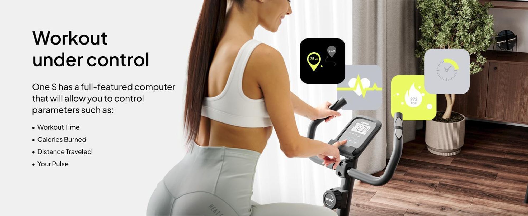 Zipro One S Cvičební kolo pro domácnost Magnetické kolo do 110 kg Magnety Cvičební kolo Fitness kolo Fitness kolo Domácí trenažér Kardio kolo Počítač Fitness vybavení pro domácnost