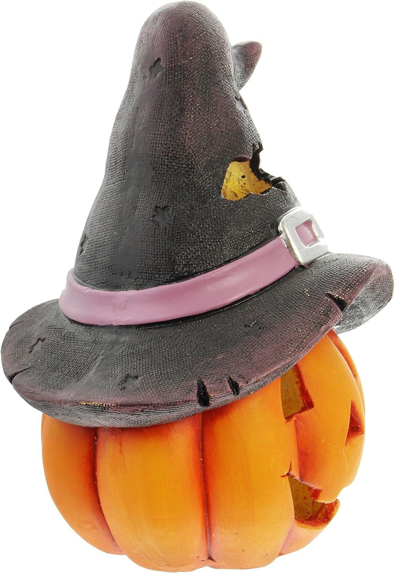 Kürbis-Windlicht Hexenhut, schöne schaurige Halloween Dekoration, vielseitig einsetzbar