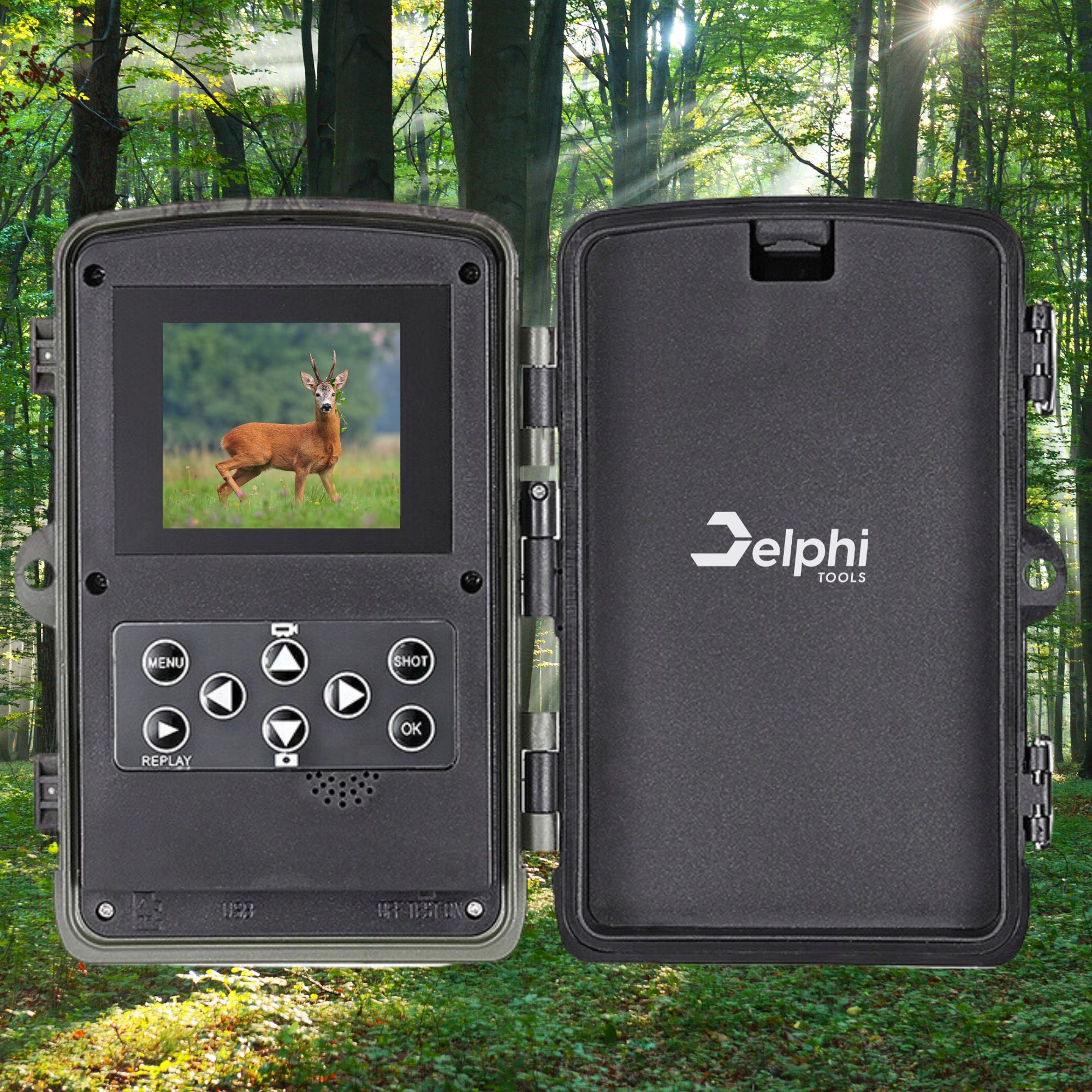 DELPHI 24MP 1080P, IP65, 2,0" dohledové kamery aktivované pohybem