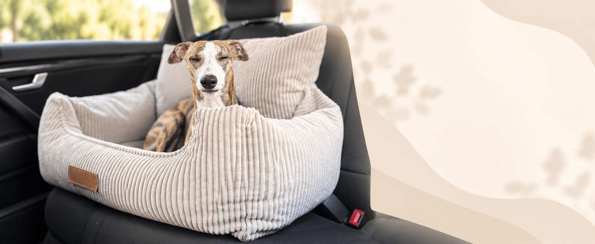 Dogeste hondenautostoel XXL 2in1, hondenbed voor middelgrote en grote honden