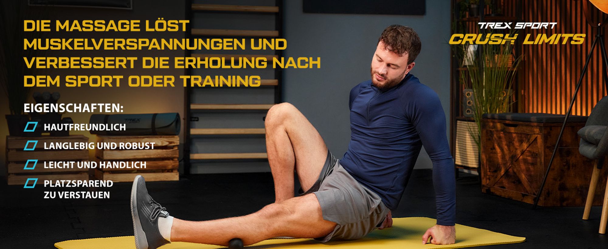 TREX SPORT Massageball Set 5 Stück TX-005MSC | Duoball, Faszienball, Triggerpunktball, Noppenball, Igelball | ø 5,5–9 cm, hart & weich | Selbstmassage