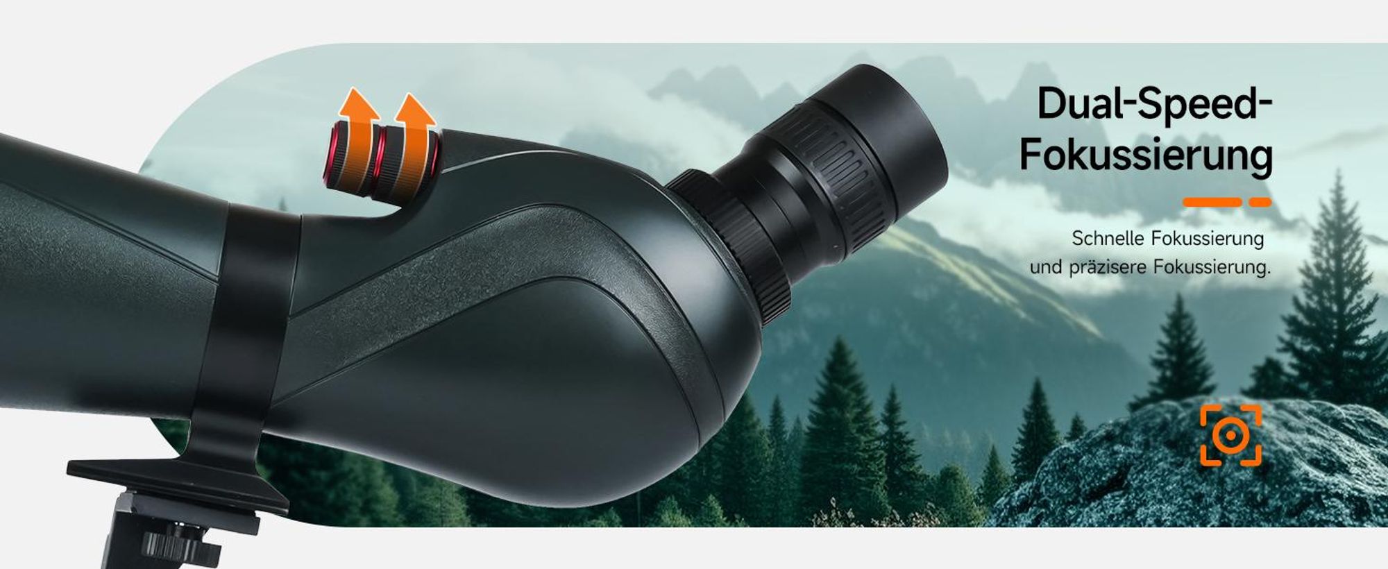 Svbony SV406 20-60x80mm Spektiv, FMC BAK4 Porro Prism mit Dual Focus, 1,25 Zoll Okular, IPX7, mit Stativ und Tragetasche für Vogelbeobachtung Schießen
