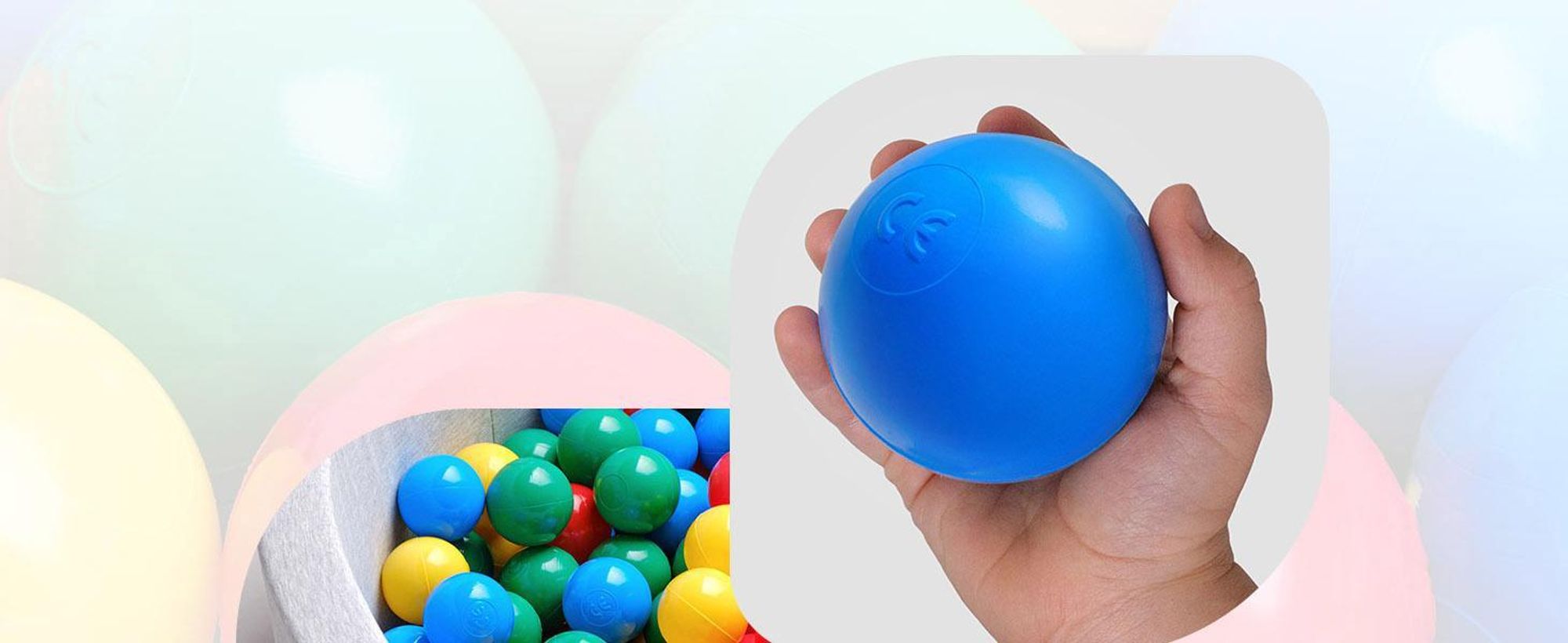 MISIOO Balles pour bain de balles - Balles multicolores pour bain de balles - Balles Ø 6 cm - Balles en plastique fabriquées en 100% LDPE - Jouets bébé - 200 pièces - Mix