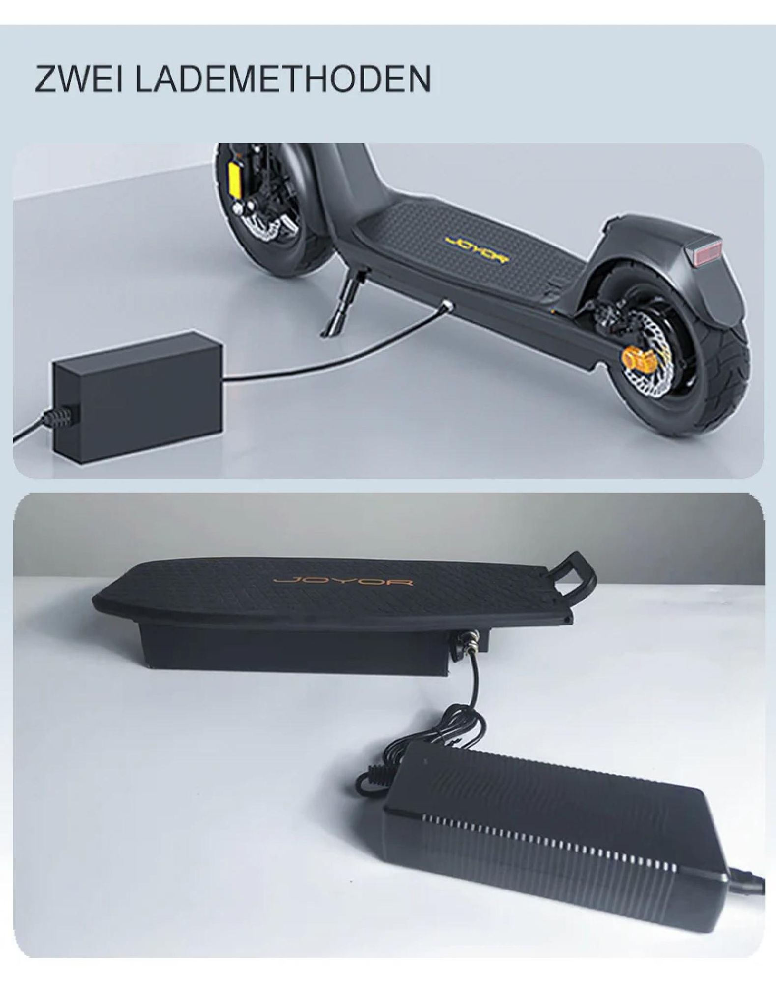 JOYOR C10E Elektroroller - 500W Motor 10.4AH Akku 10 Zoll Reifen ABE- Scheibenbremse - Schwarz