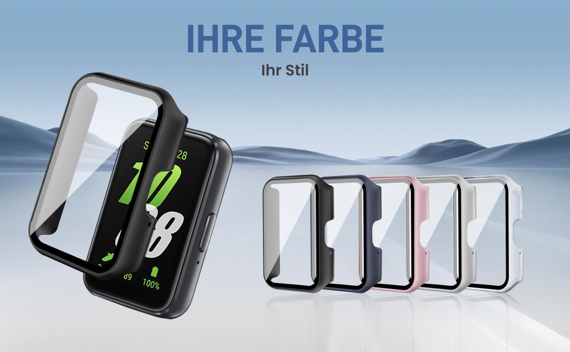 Cover Front Back für Samsung Galaxy Fit3 in verschiedenen Farben