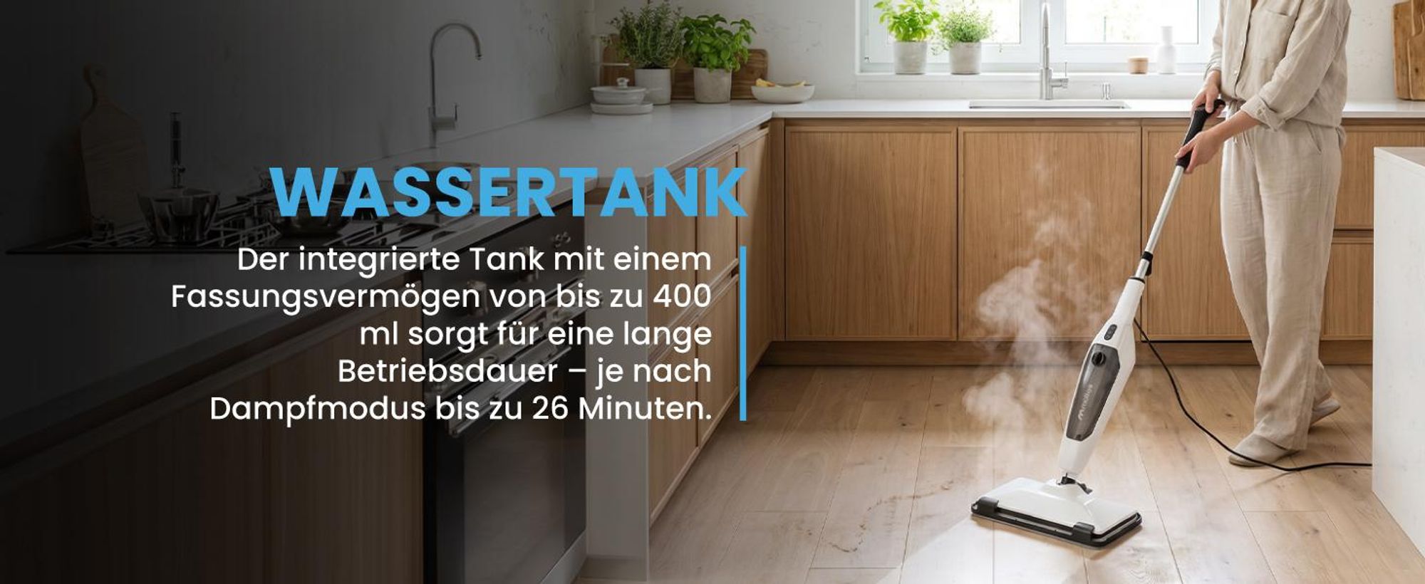 Dampfreiniger multifunktional Bodenwischer Polsterreiniger Handgerät Steam Cleaner mit Zubehör
