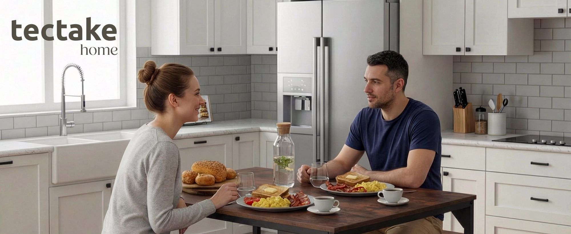 tectake® Sitzgruppe Bolton 3-teilig Industrial Style