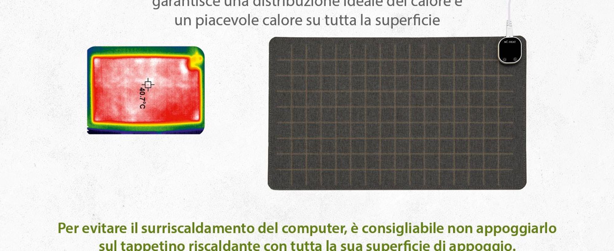 Tappetino da tavolo riscaldato Tappetino per mouse 60x36cm 4 livelli di riscaldamento Spegnimento automatico Tappetino da tavolo Tappetino da tavolo Tappetino per mouse